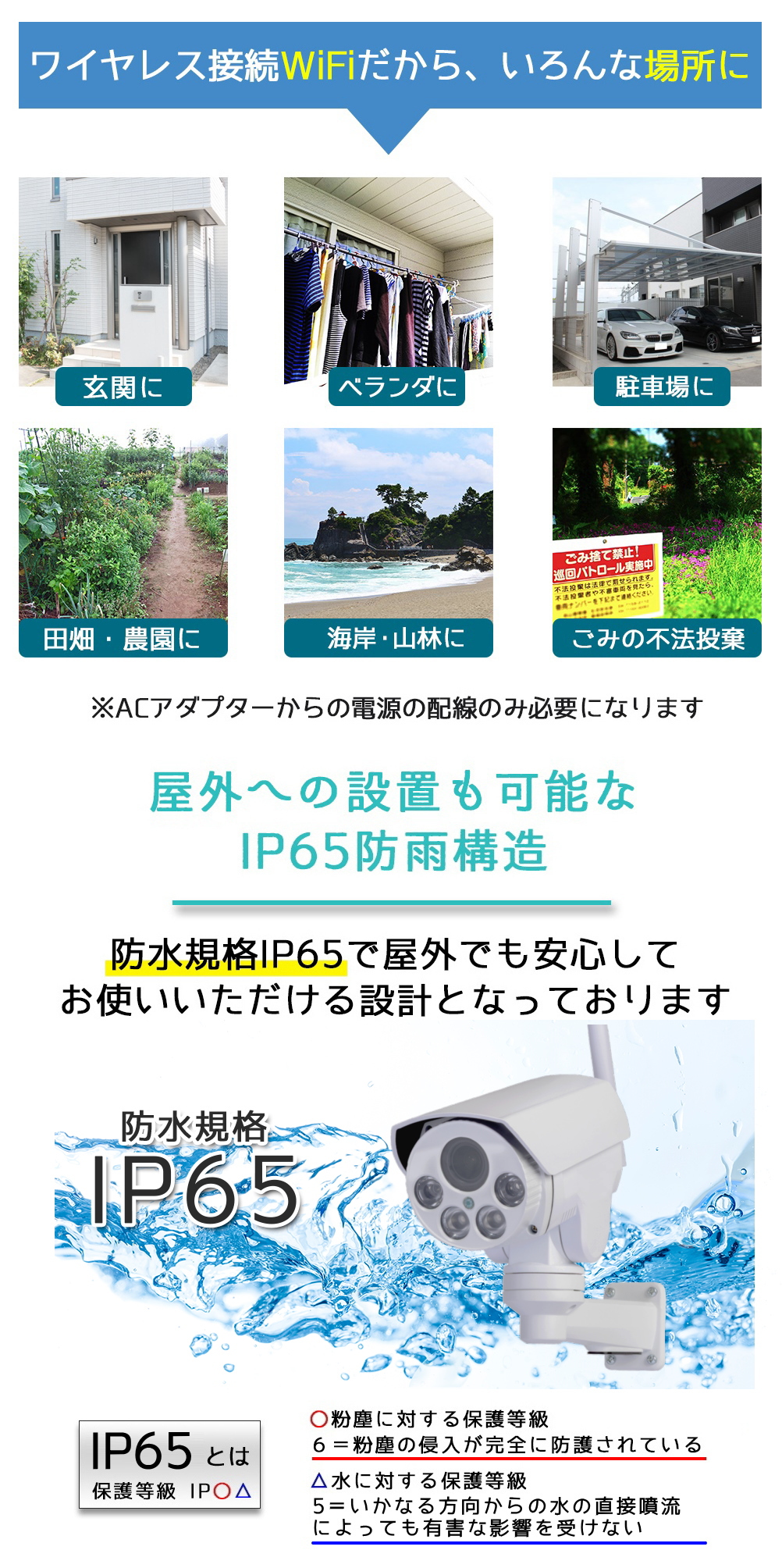 防犯カメラ 屋外 ワイヤレス Wifiカメラ PTZ首振り可能 SDカード録画
